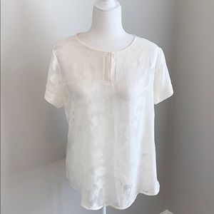 Van Heusen Cream Beige Top Shirt L NWT